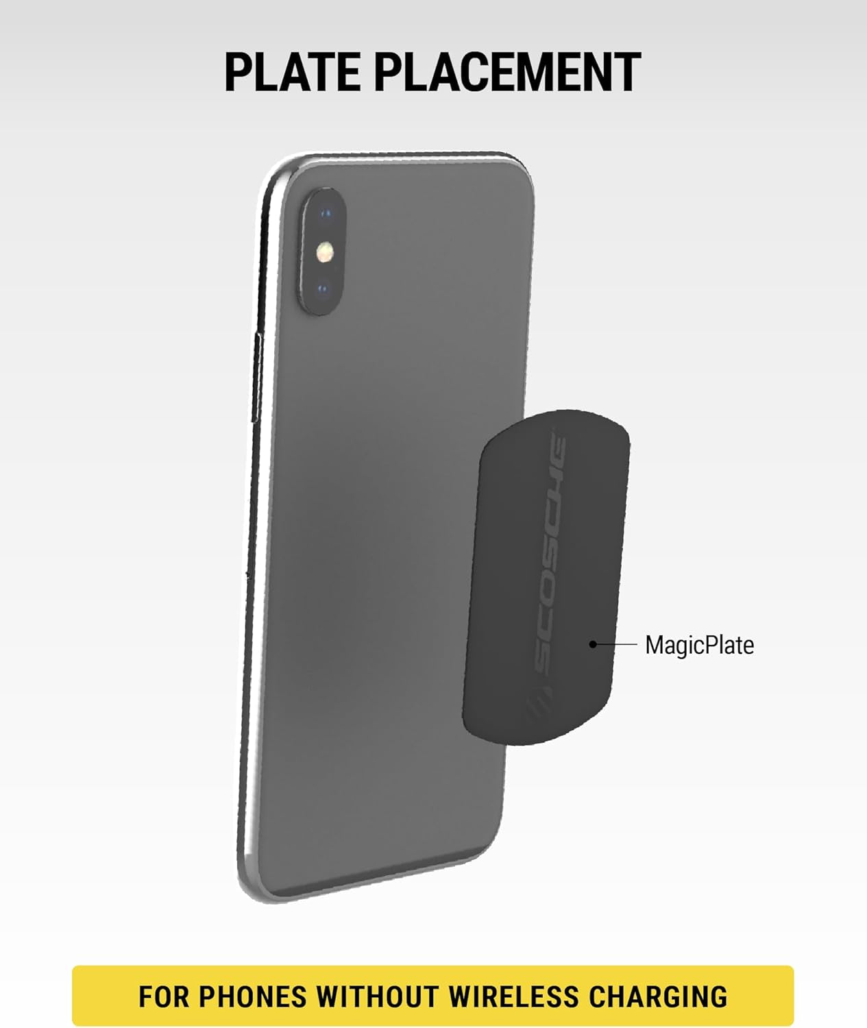 MAGRKI Magicmount Magnetic Mount Replacement Plate Kit for Mobile Devices, Black